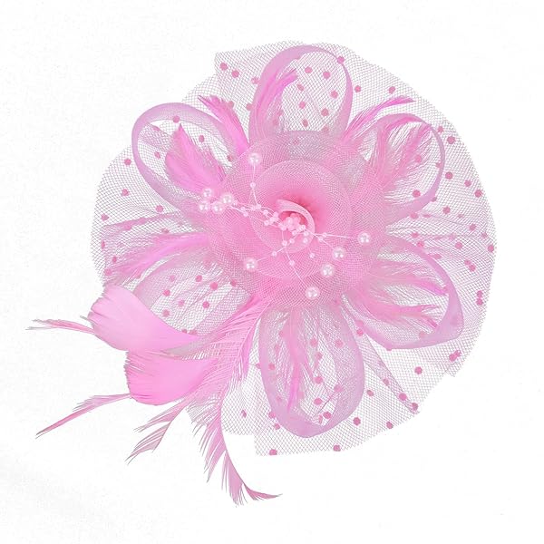 YSJOY Vintage Womens Flower Veil Mesh Rhinestone Fascinators